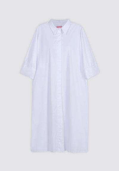Mehak Shirt Dress | White