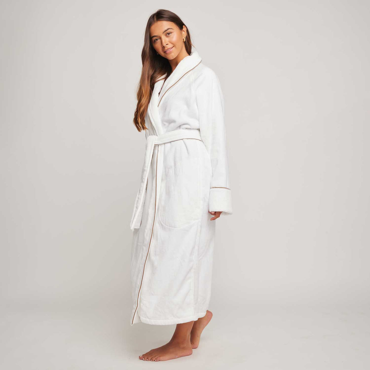 Organic Cotton Velour Robe - Womens