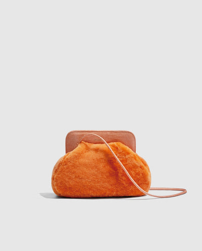 Constanza Clutch | Sheepskin Orange