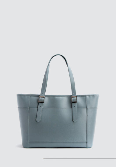 Miley | Blue Grey Vegan Leather Laptop Bag