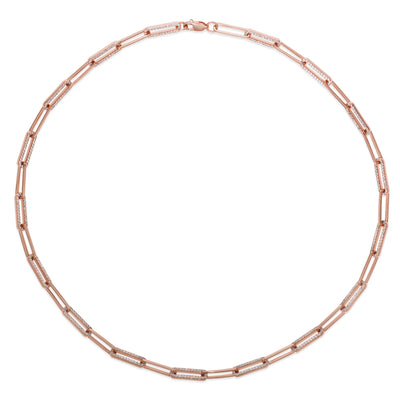 Olivia 68 Pave Paperclip Necklace