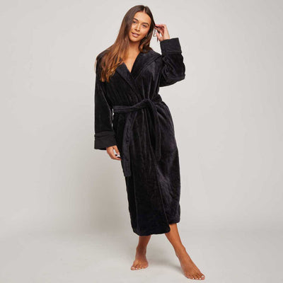 Organic Cotton Hooded Robe - Womens