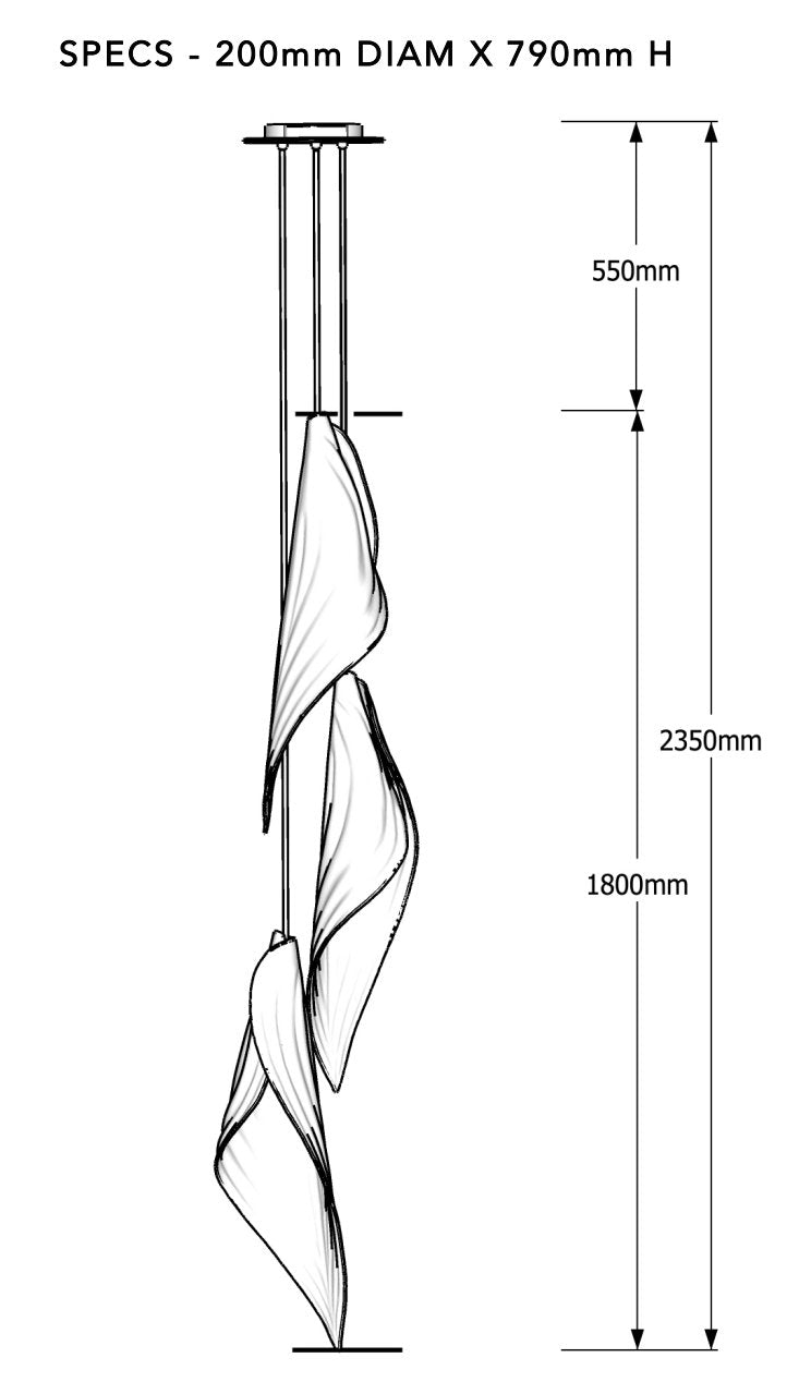 Blade Light | Cluster of 3 - Plain Tiger Lighting