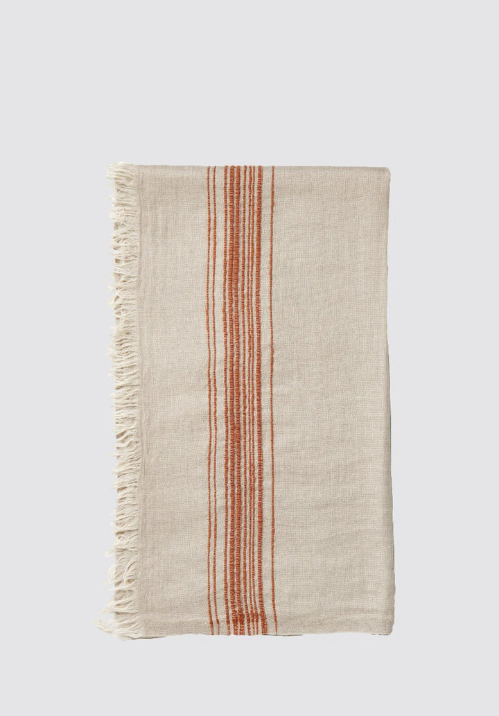 Ceren Linen Peshtemals - Plain Tiger Blankets & Throws