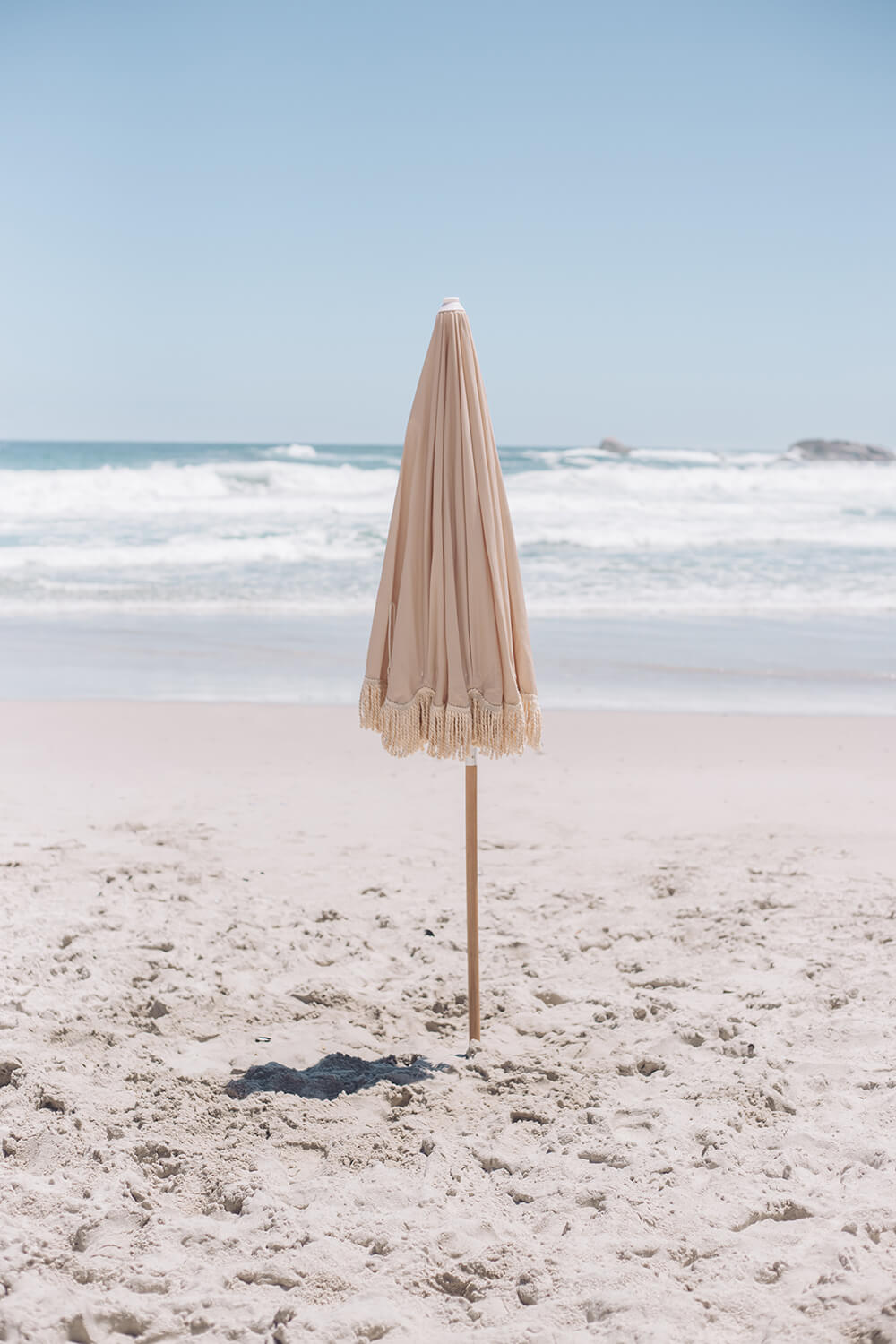 Champagne Beach Umbrella - Plain Tiger Outdoor