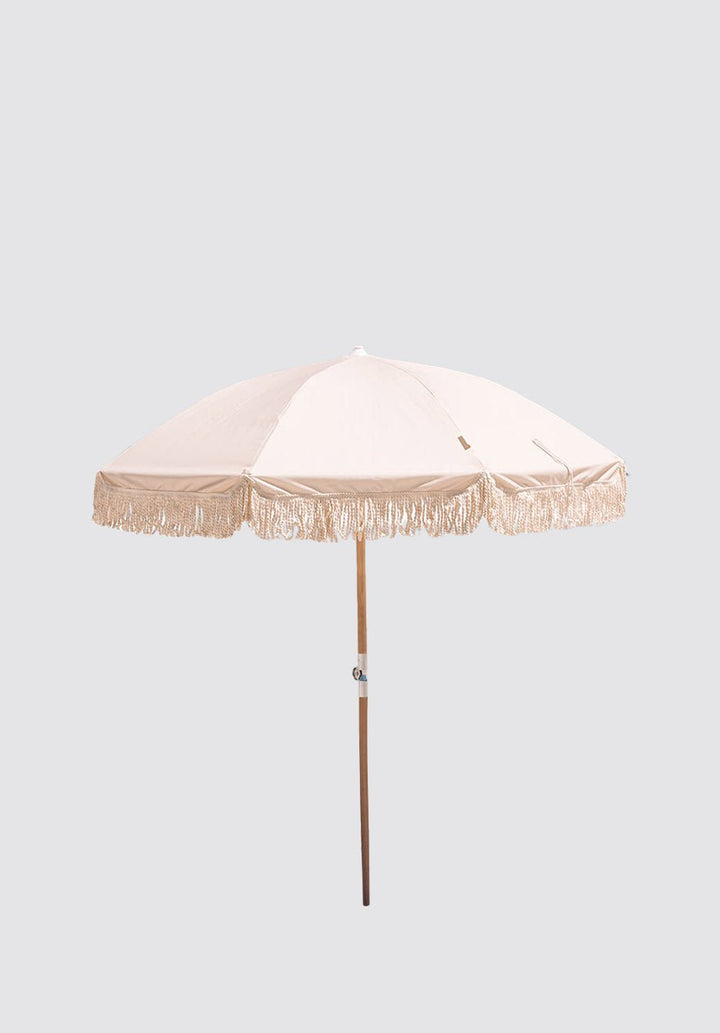 Champagne Beach Umbrella - Plain Tiger Outdoor