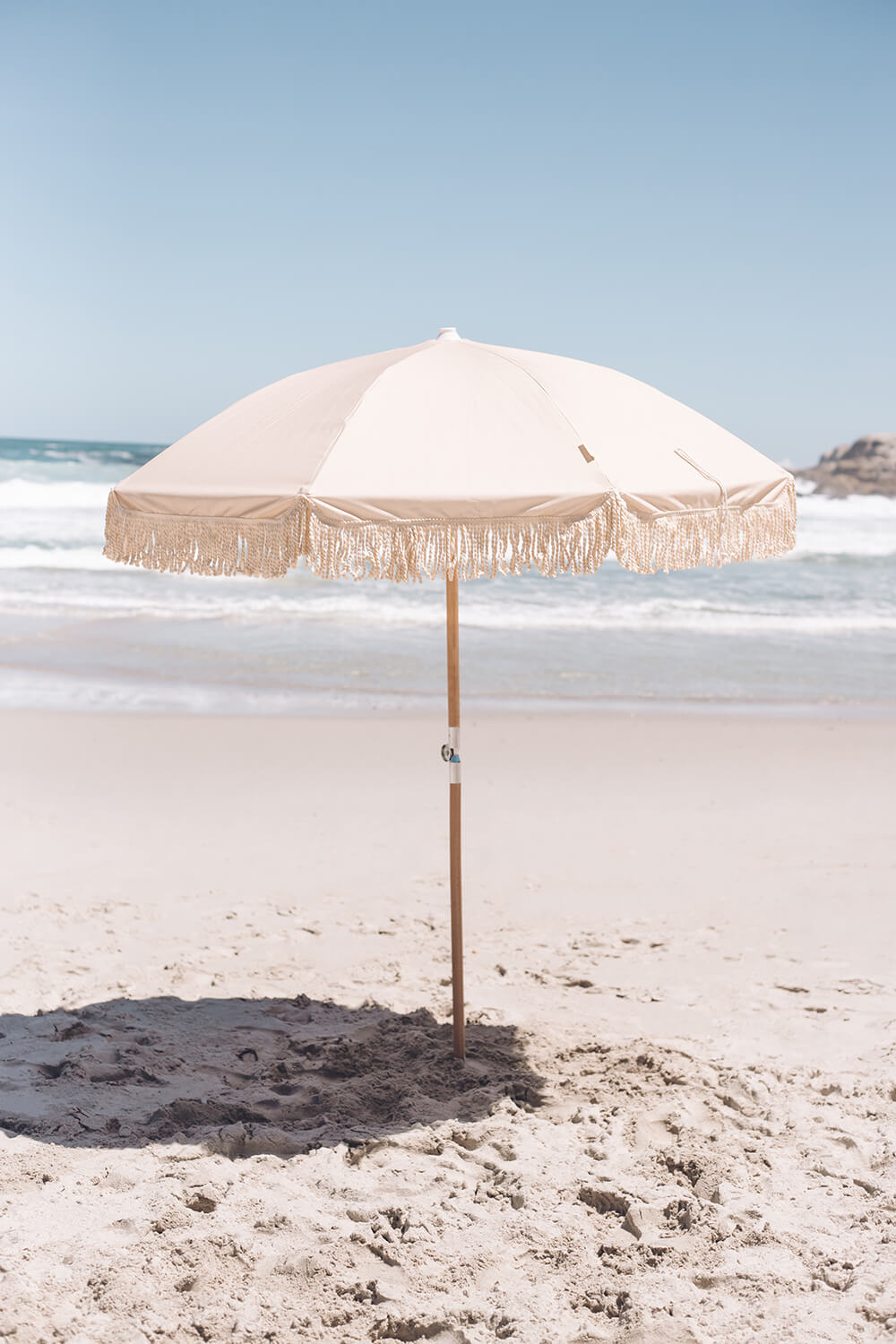 Champagne Beach Umbrella - Plain Tiger Outdoor