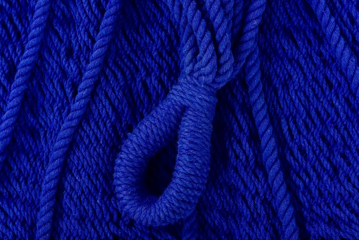 Cobalt Blue Cotton Hammock (Wooden Bar) - Plain Tiger