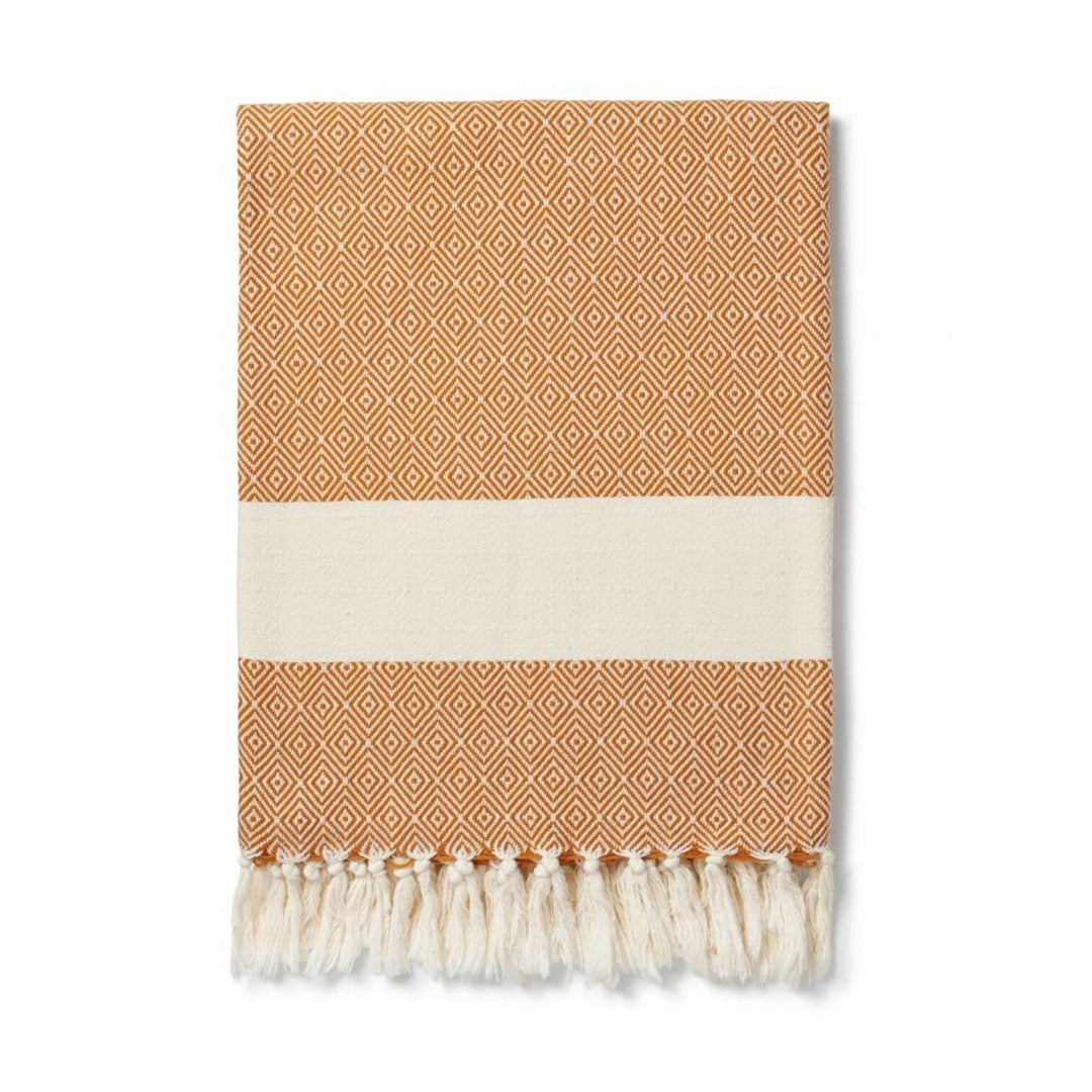 Damla Organic Cotton Blankets - Plain Tiger Blankets & Throws