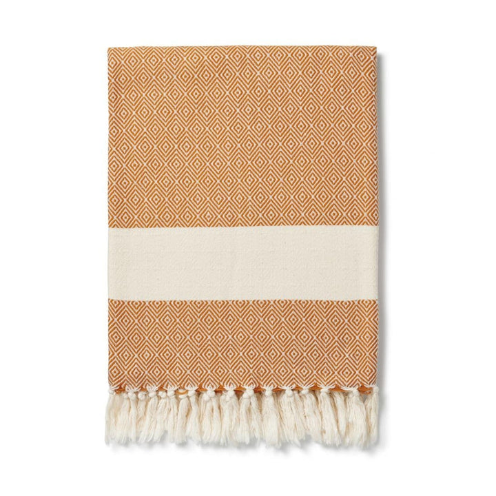 Damla Organic Cotton Blankets - Plain Tiger Blankets & Throws