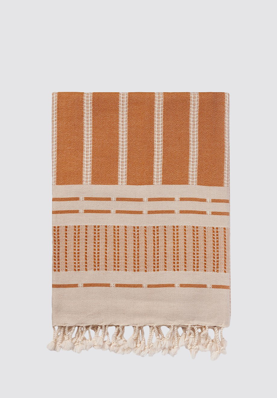 Defne - Deluxe Organic Cotton Peshtemals - Plain Tiger Blankets & Throws