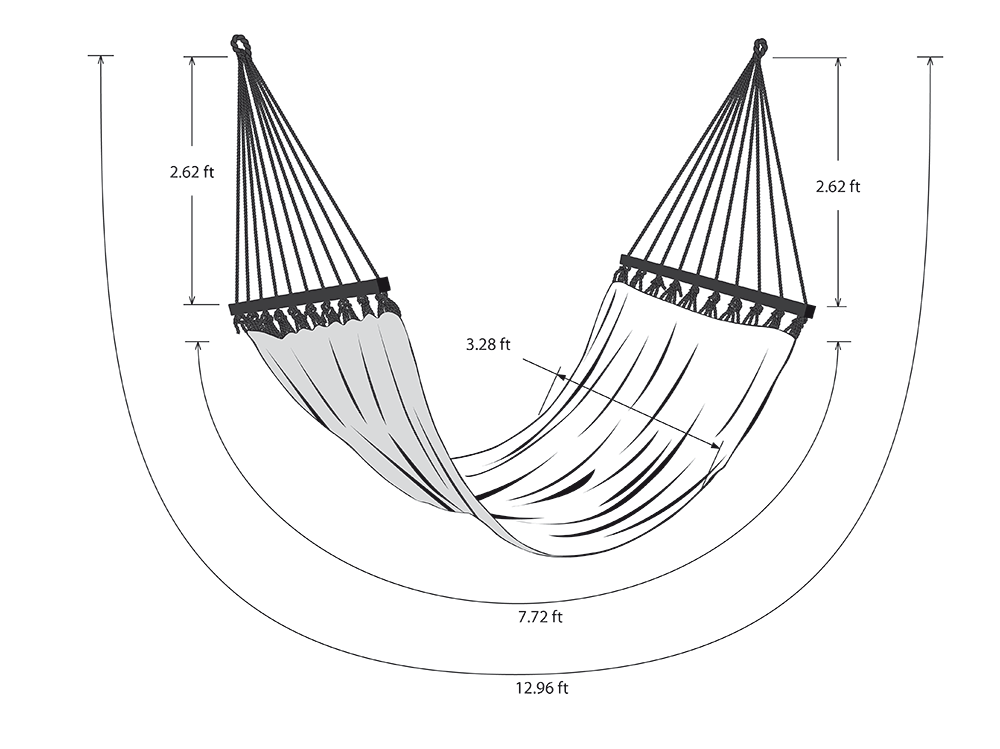 Deluxe Natural Cotton Hammock with Rainforest Inspired Tassels (Wooden Bar) - Plain Tiger