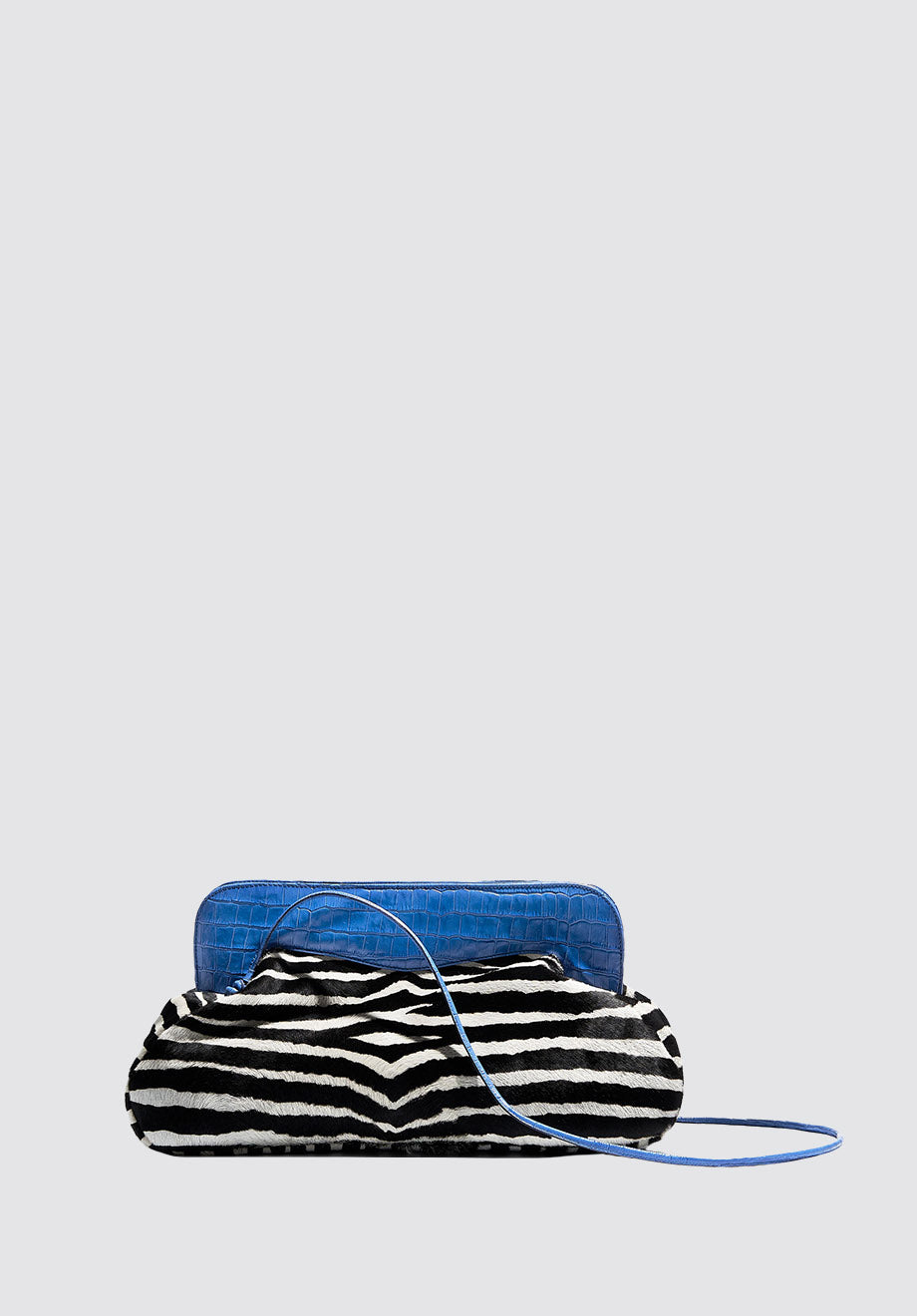 Constanza Maxi Clutch | Zebra Blue