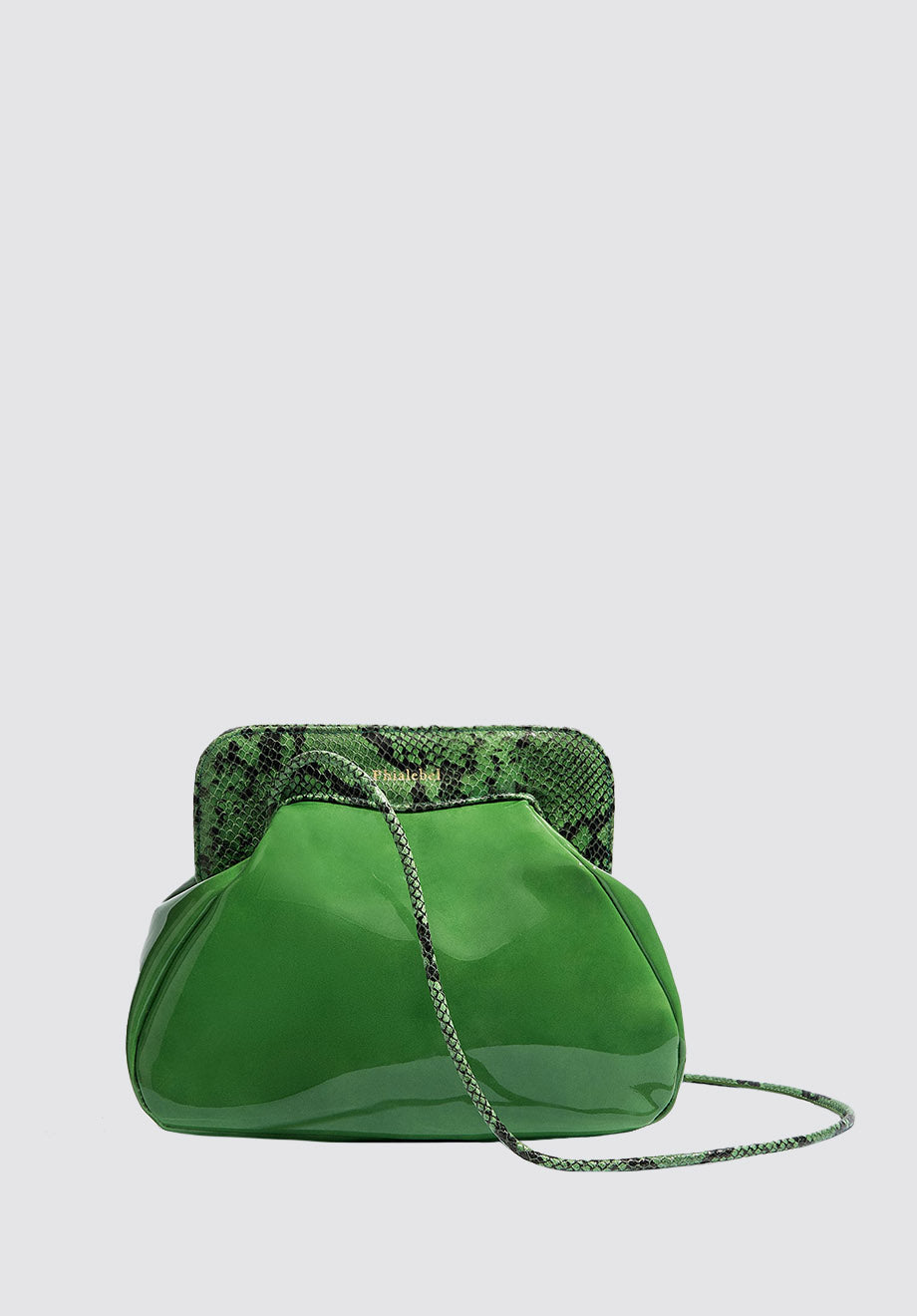 Constanza Clutch | Green Patent Leather