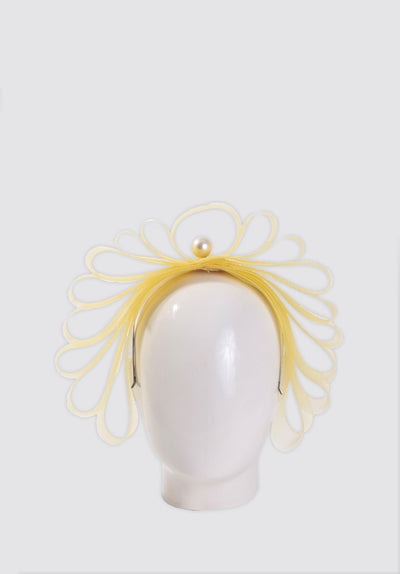 Lucy, Yellow Crinoline Headband, Full Loop