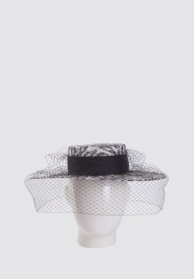 Leo Sinamay Bolero Hat With Veil