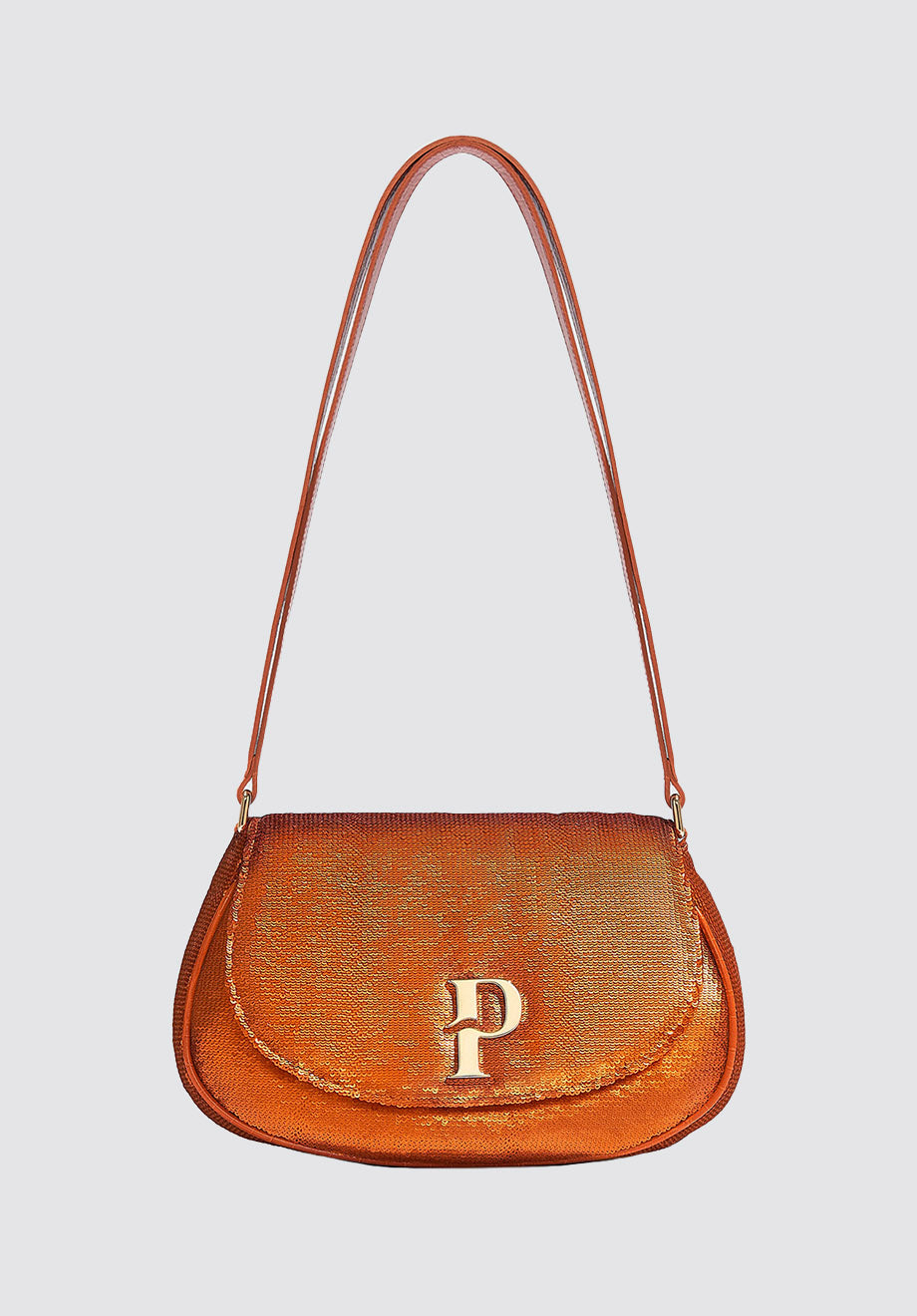 Paula Hobo Bag | Orange Sequins