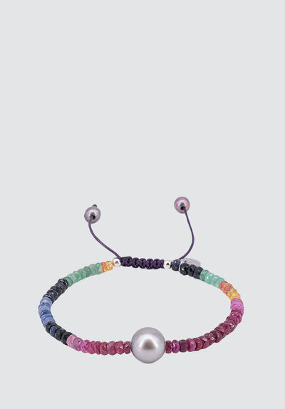 Rainbow Single Pearl Bracelet