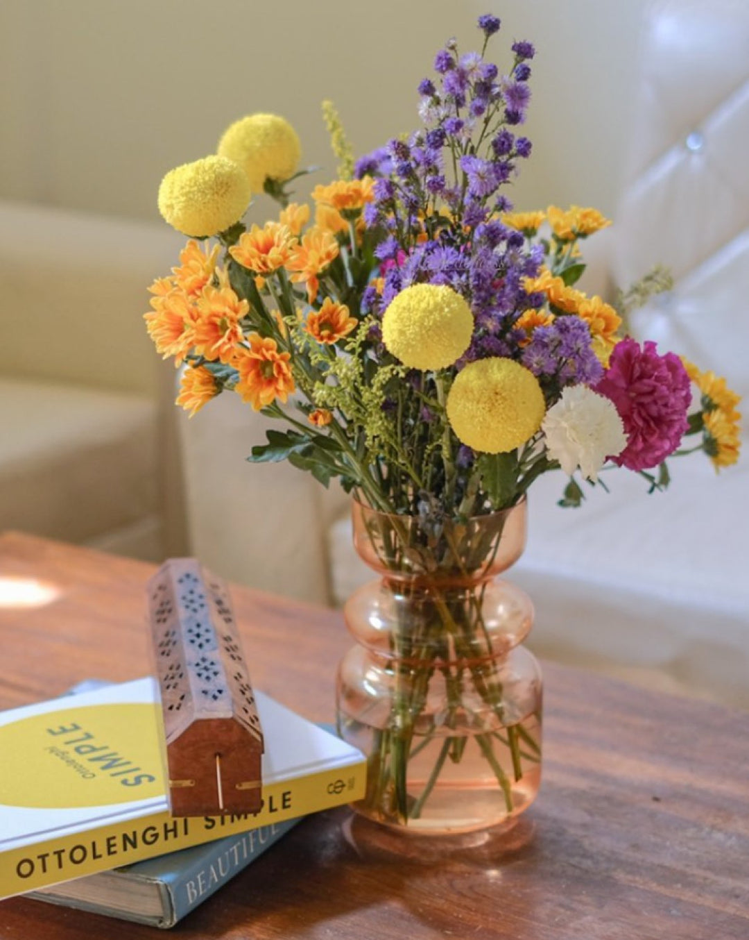 Elsa Glass Vase | Tangerine Orange - Plain Tiger Vases & Vessels