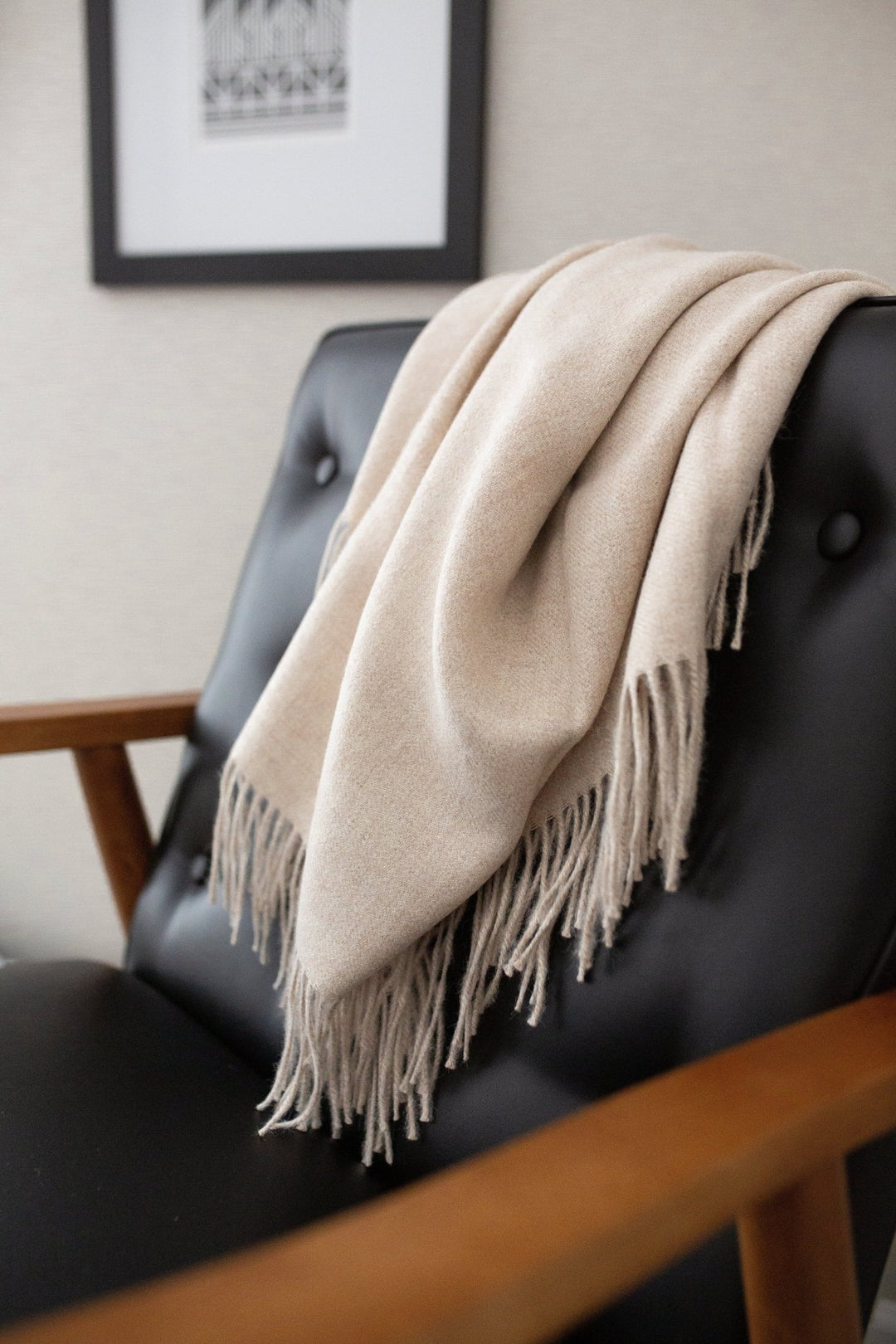 Encanto Alpaca Throw | Alabaster - Plain Tiger Blankets & Throws