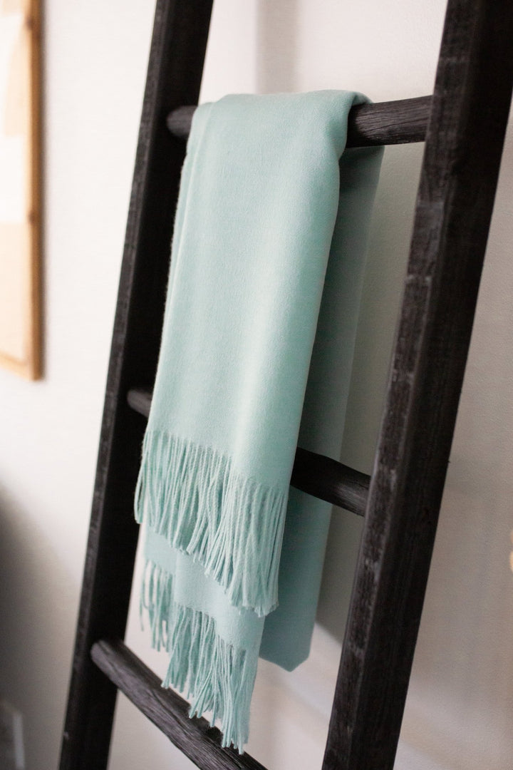 Esencia Alpaca Throw | Sky Blue - Plain Tiger Blankets & Throws