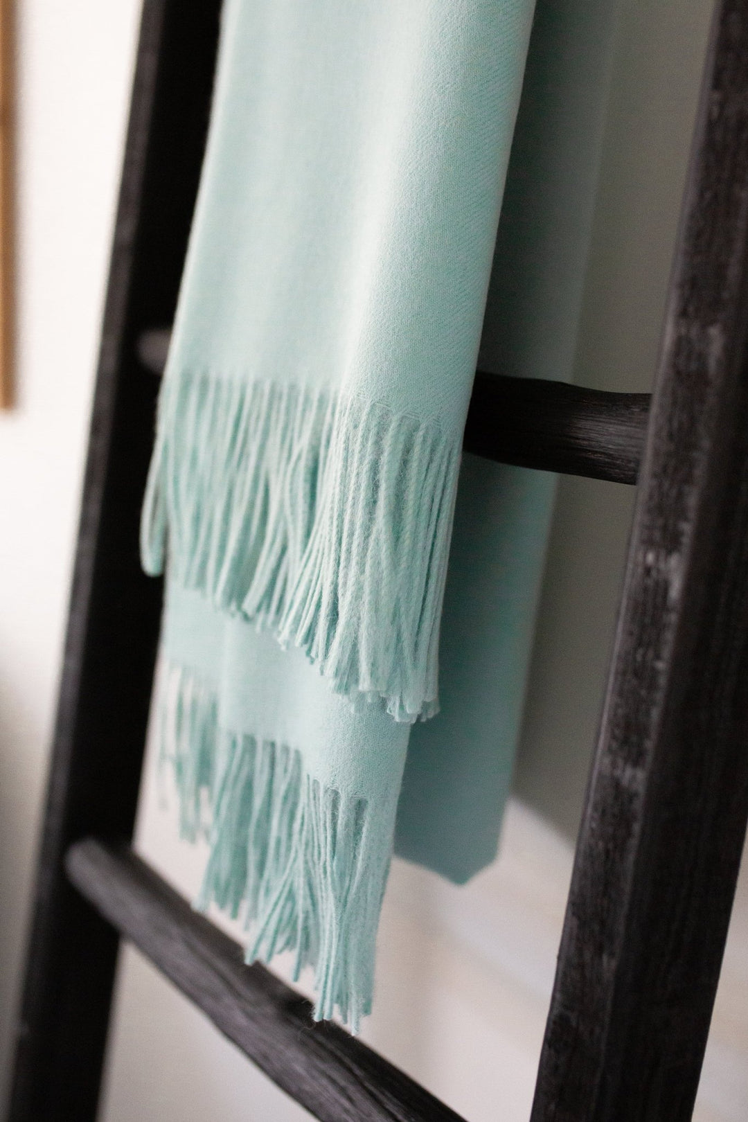 Esencia Alpaca Throw | Sky Blue - Plain Tiger Blankets & Throws