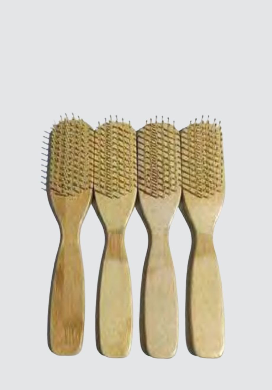 Hair Brush | Square Beech & Bamboo - Plain Tiger