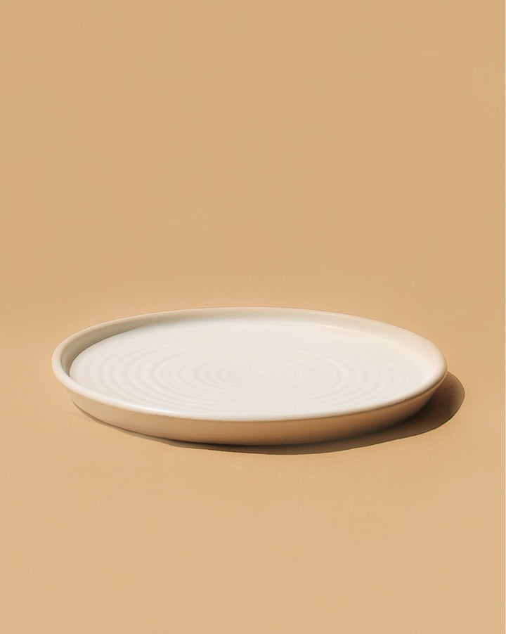 Kanji Flat Ripple Platter - Plain Tiger Crockery