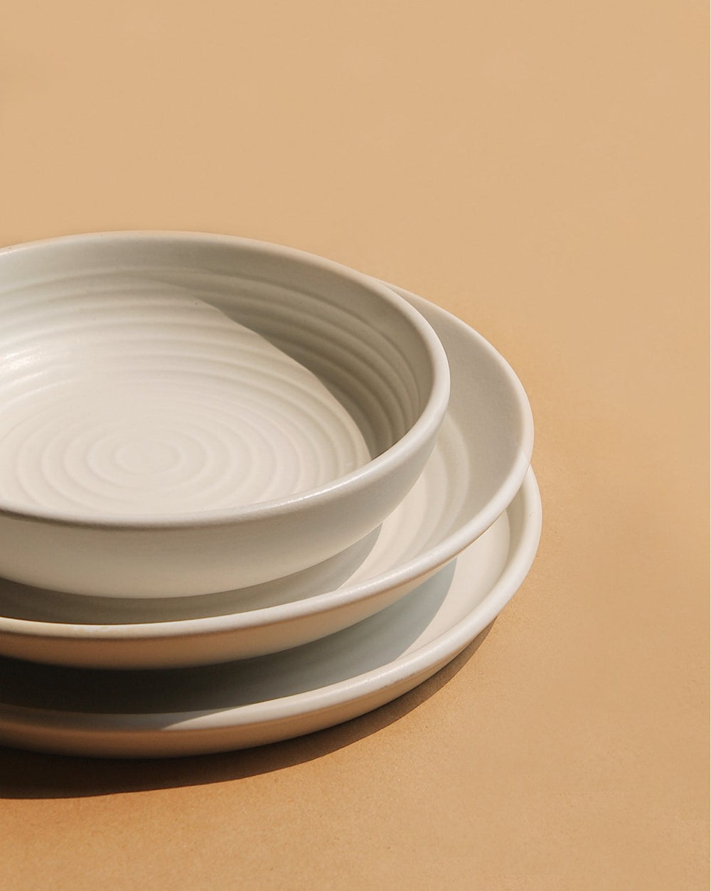 Kanji Flat Ripple Platter - Plain Tiger Crockery