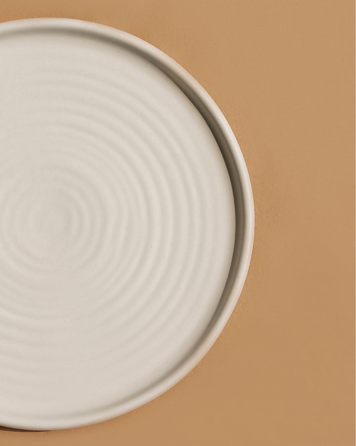 Kanji Flat Ripple Platter - Plain Tiger Crockery