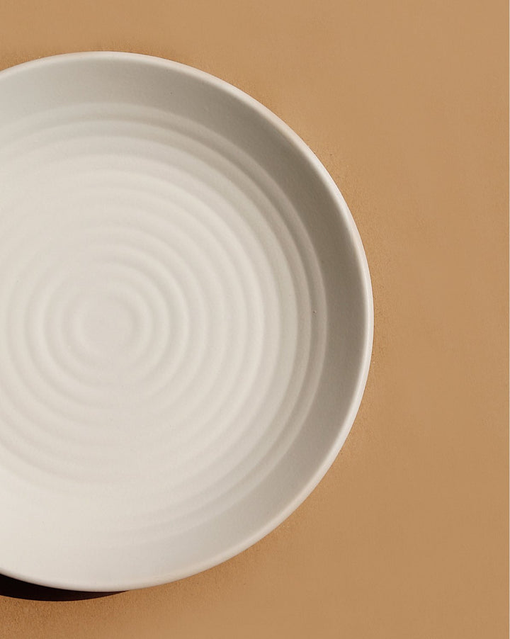 Kanji Flat Ripple Platter - Plain Tiger Crockery