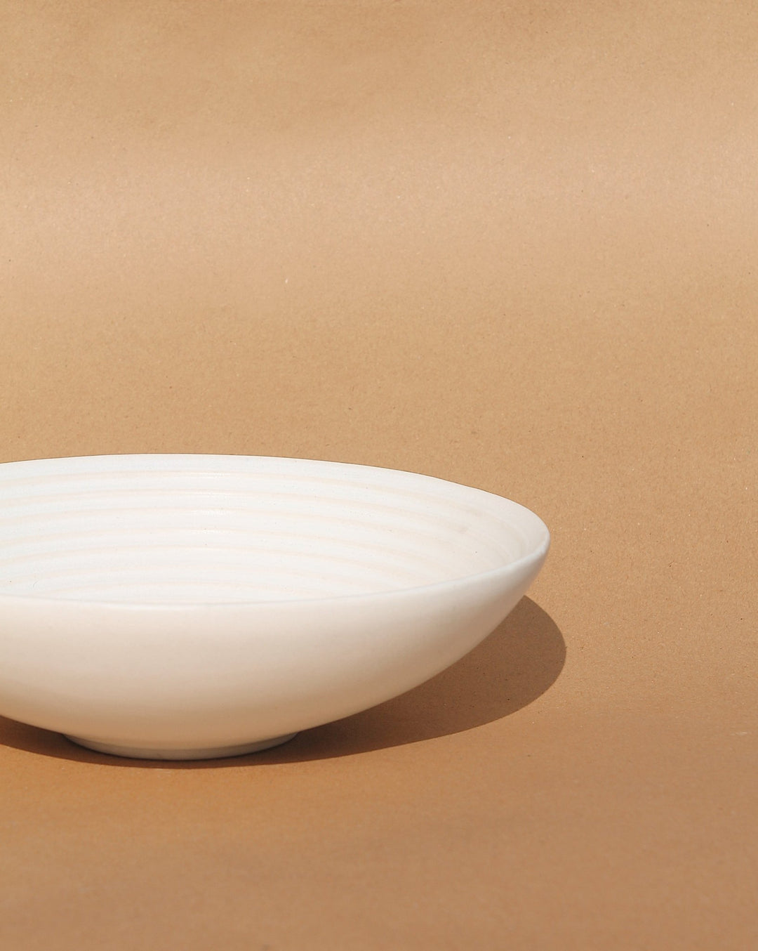 Kanji Ripple Serve Bowl - Plain Tiger Crockery