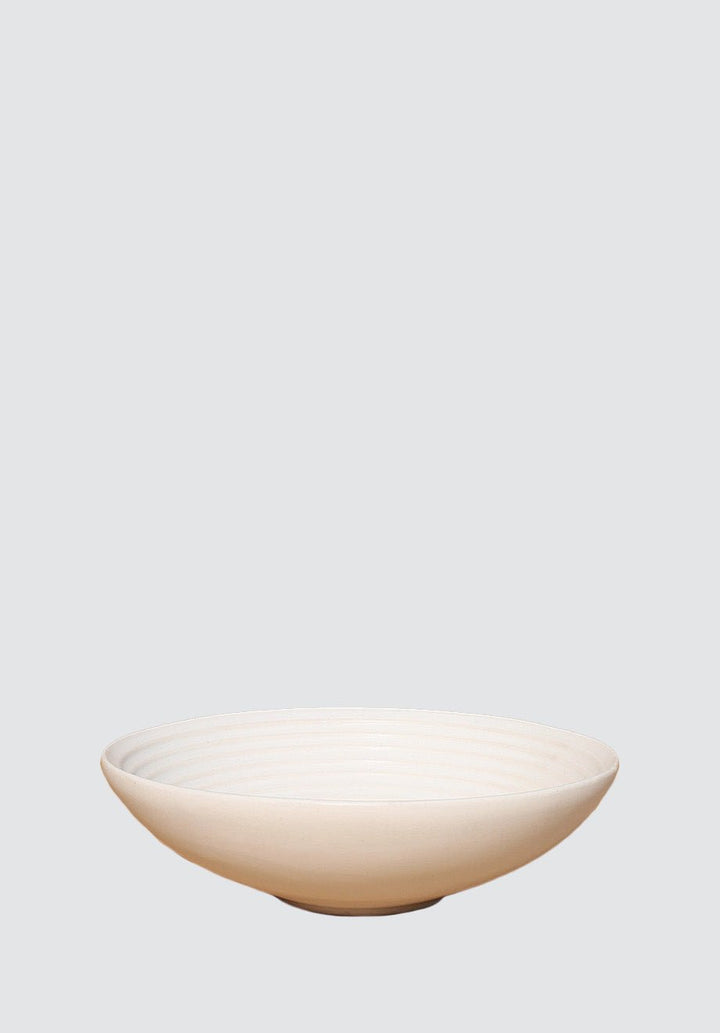 Kanji Ripple Serve Bowl - Plain Tiger Crockery