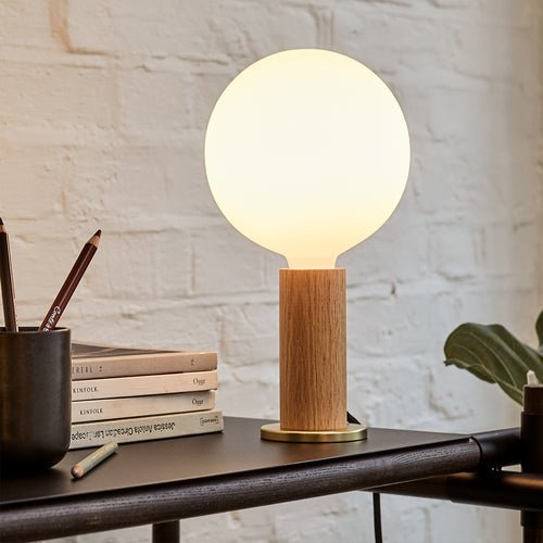 Knuckle Table Lamp + Sphere IV - Plain Tiger