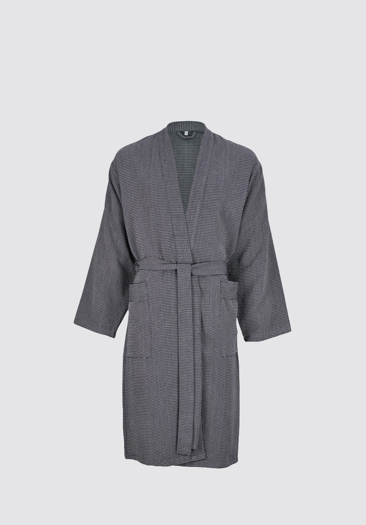 Kumsal Lounge Gown - Slate - Plain Tiger Sleepwear