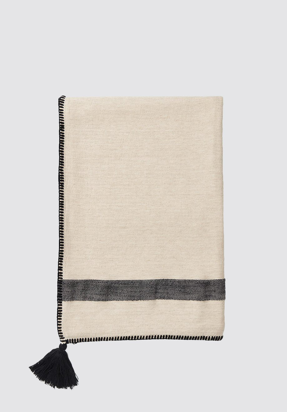 Narin - Linen, Tencel & Cotton Blanket - Plain Tiger Blankets & Throws