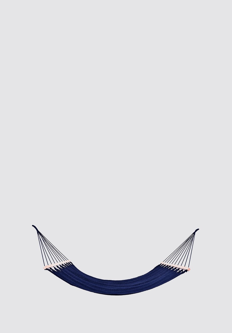 Navy Blue Cotton Hammock (Wooden Bar) - Plain Tiger