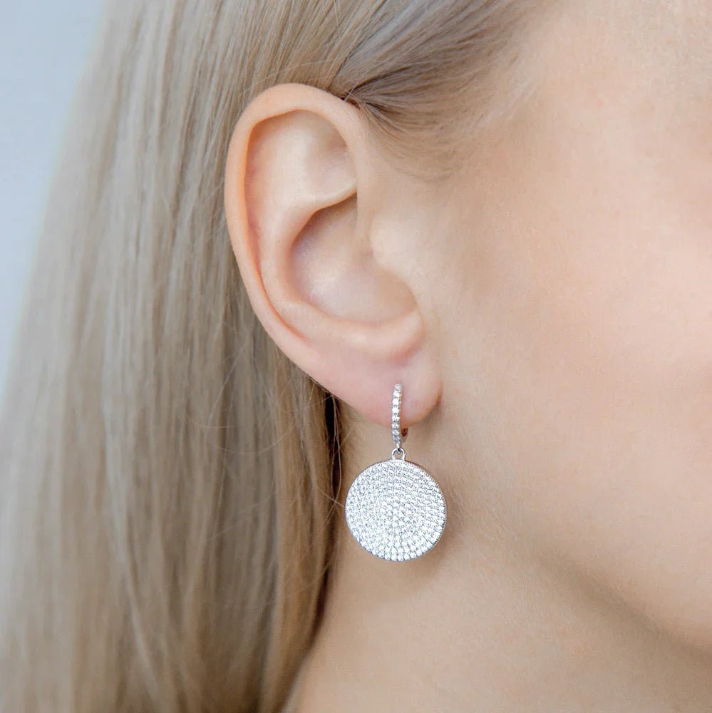 Olivia 09 Earring Diamond White - Plain Tiger Earrings