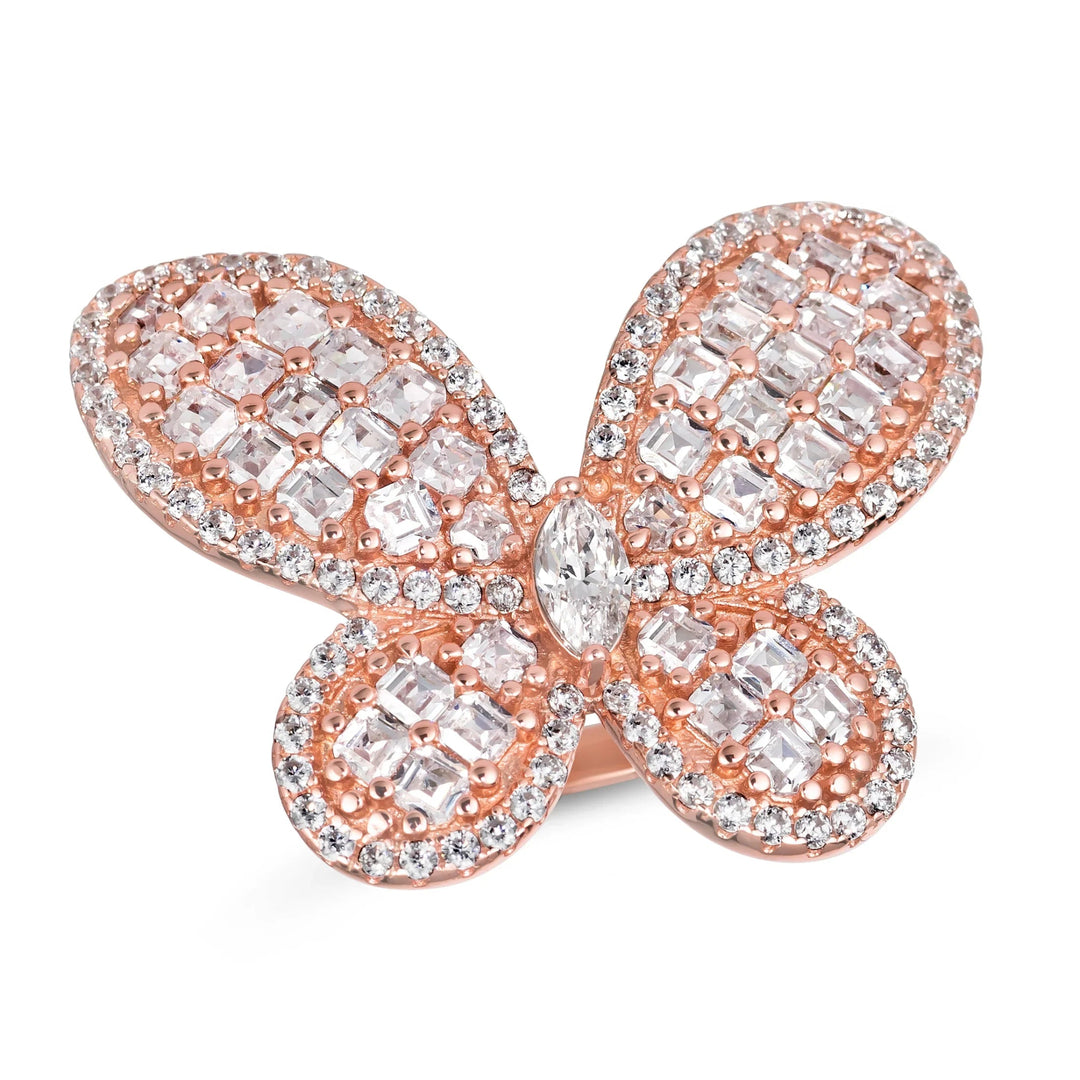 Olivia 80 Butterfly Ring - Plain Tiger Rings