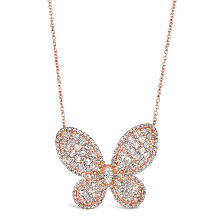 Olivia 80 Large Butterfly Necklace - Plain Tiger Necklaces