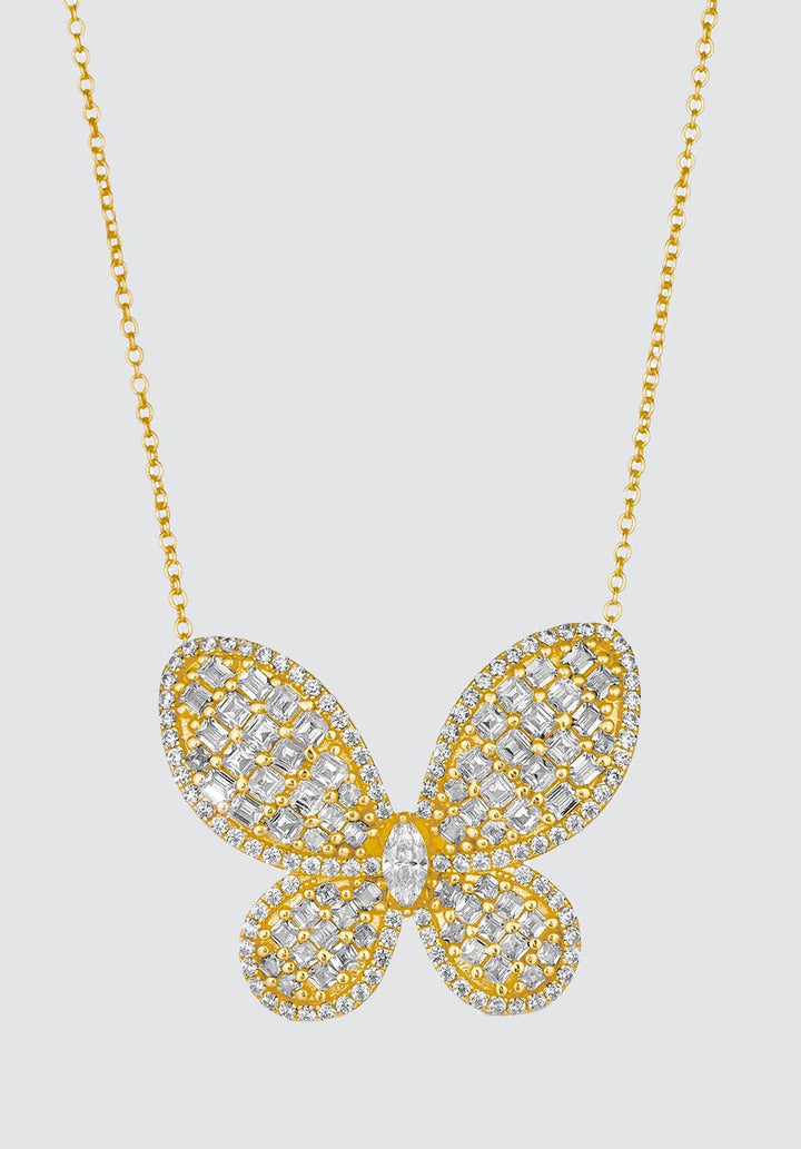 Olivia 80 Large Butterfly Necklace - Plain Tiger Necklaces