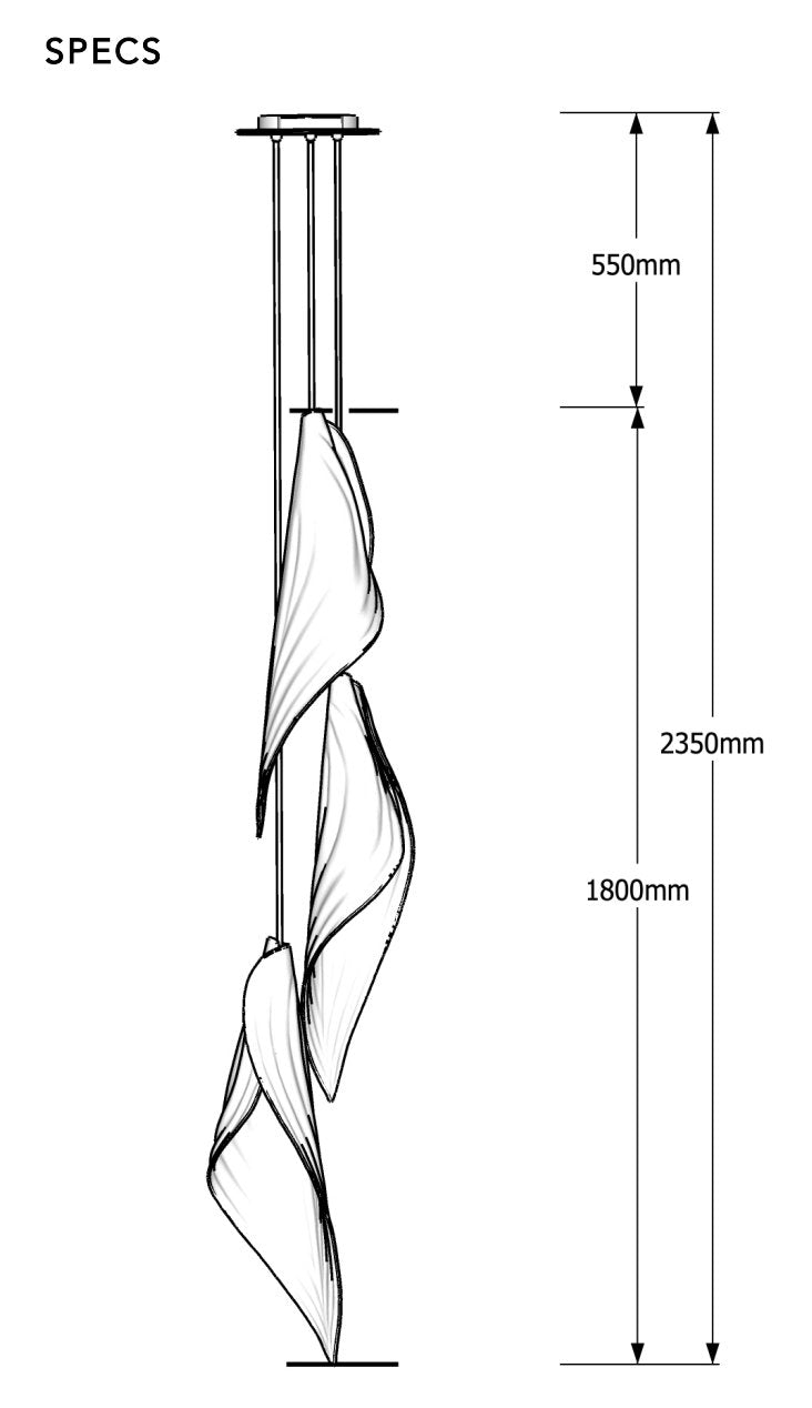 Pierced Blade Light | Cluster of 3 - Plain Tiger Lighting