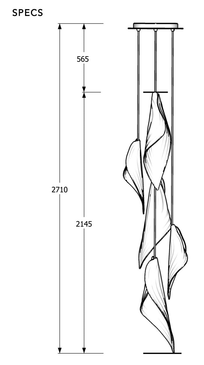 Pierced Blade Light | Cluster of 5 - Plain Tiger Lighting