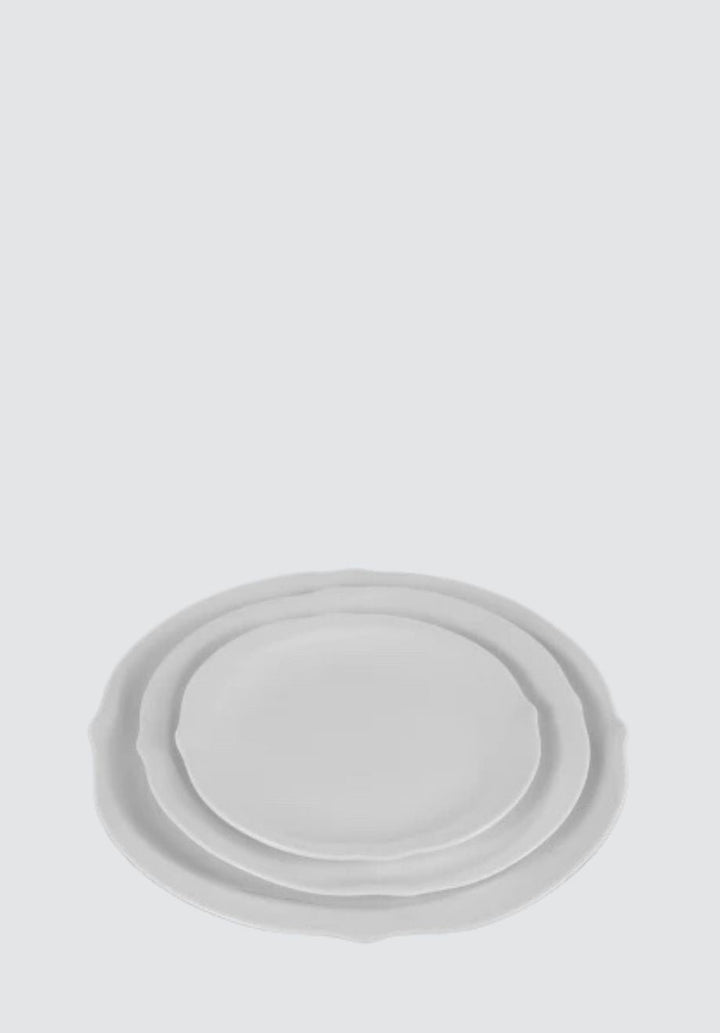 Porcelain Round Dinner Plates - Plain Tiger