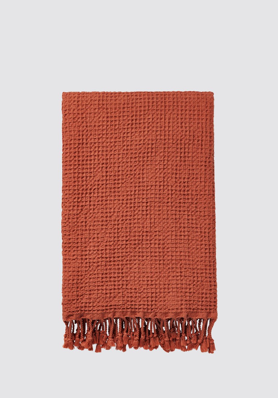 Rulo - Cotton Waffle Peshtemal - Plain Tiger Blankets & Throws