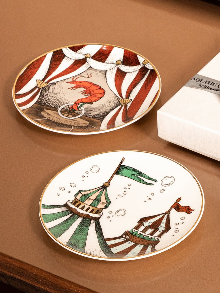 Searcus Plate Set - Plain Tiger Crockery