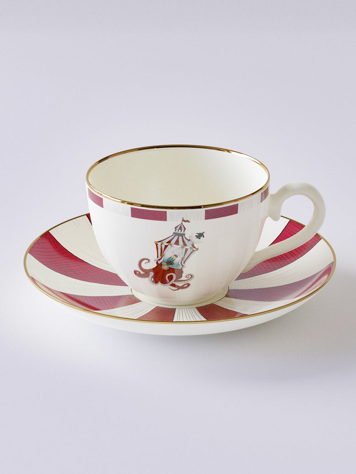 Searcus Tea Cup Set - Plain Tiger Crockery