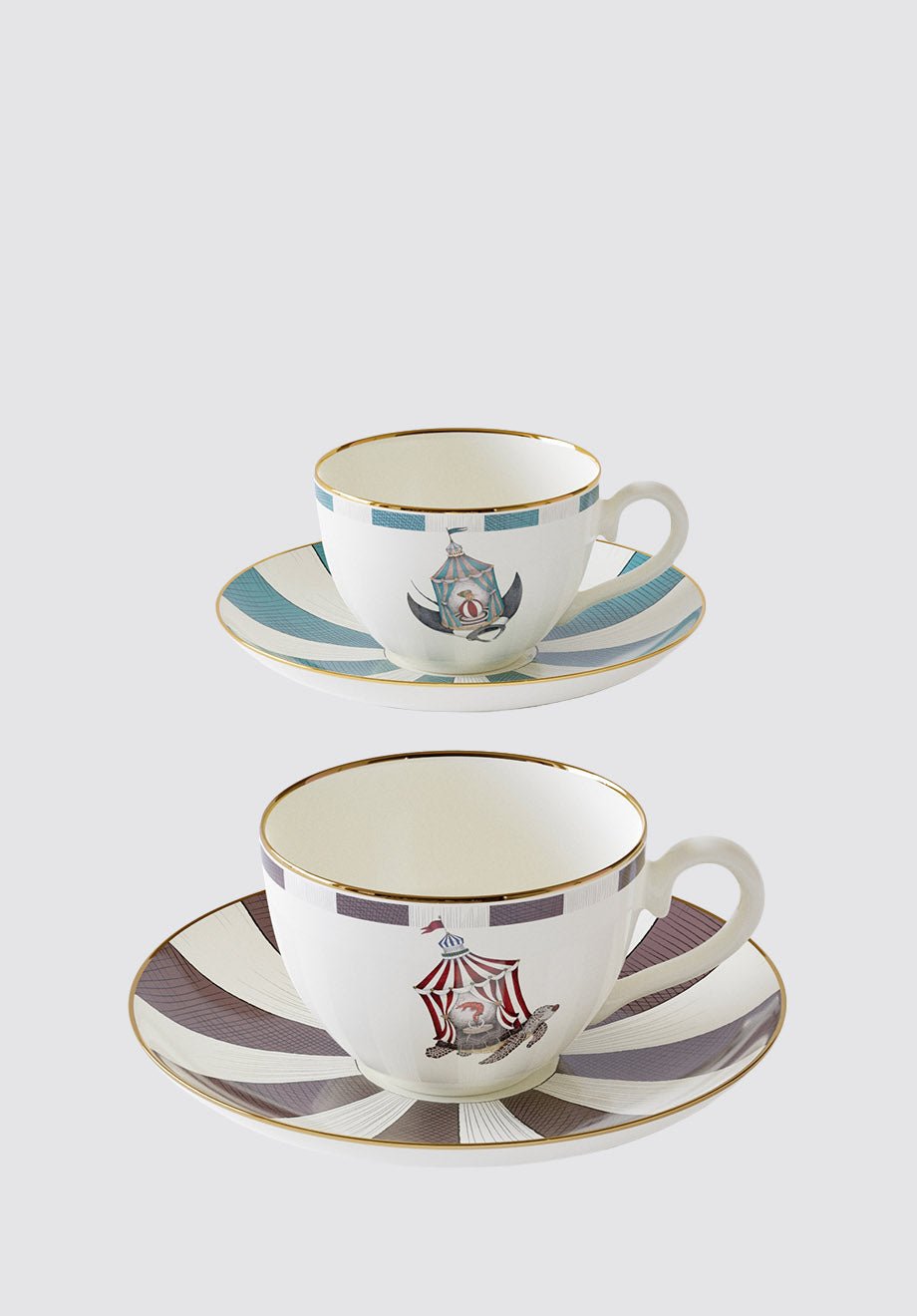 Searcus Tea Cup Set - Plain Tiger Crockery