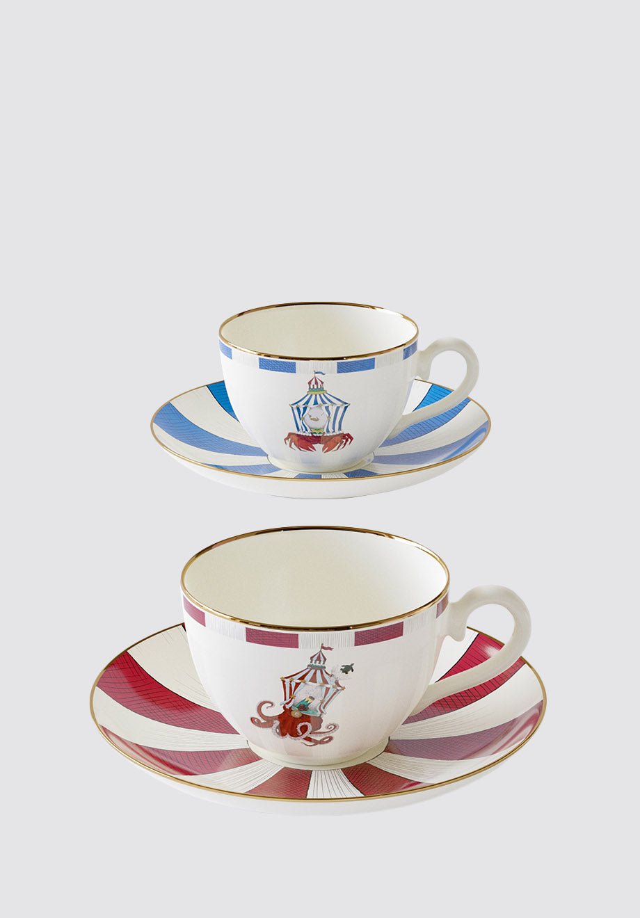 Searcus Tea Cup Set - Plain Tiger Crockery