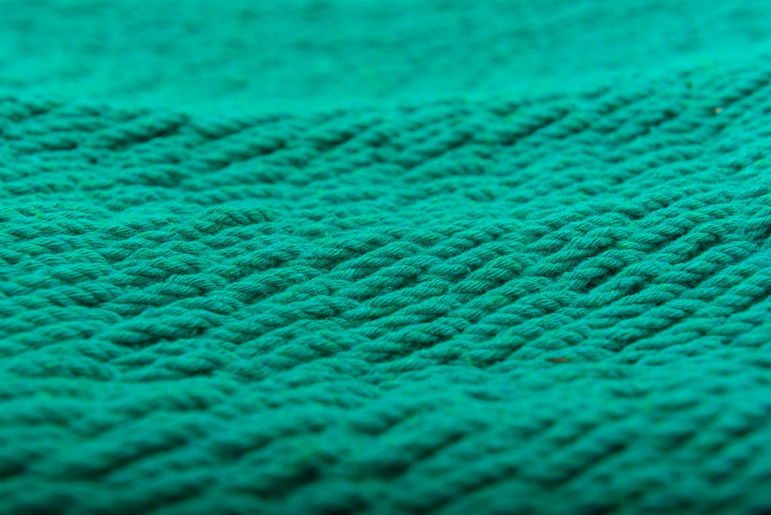 Teal Green Cotton Hammock (Wooden Bar) - Plain Tiger